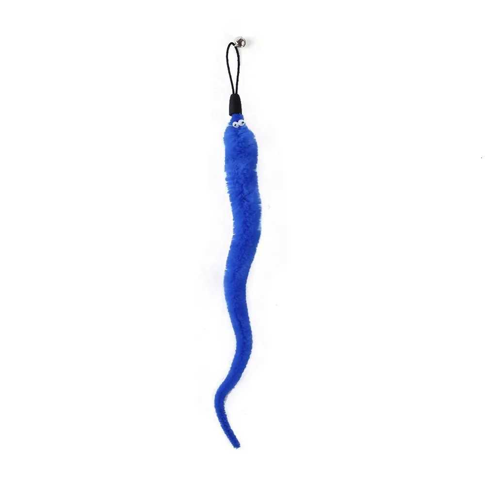 Kitten Playing Pet Accessories Worm on A String Cat Toys Interactive Funny Cat Stick Toy Furry Feather with Bell Cat Stick Toy X250918