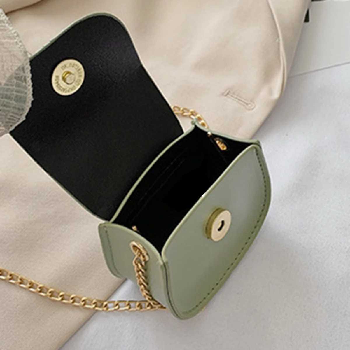 Green small fashion womens bag girls diagonal bag simple small square bag mobile phone bag crossbody bag womens bag a bagXJ250918