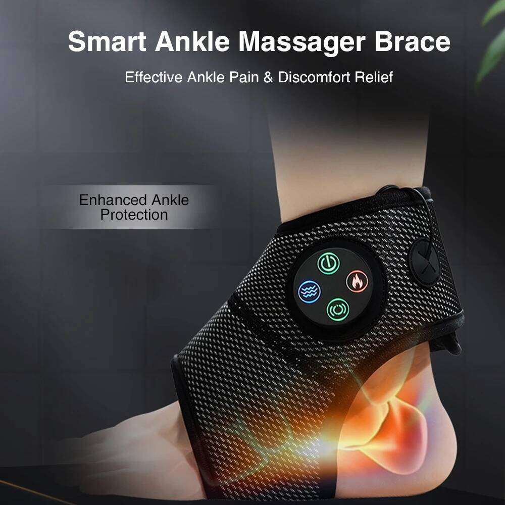 Electric Heating Foot Compress Vibration Relaxation Brace Belt Plantar Joint Sprain Ankle Support Massager