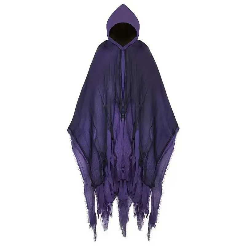 Zombie hood layers of gothic terror unisex cosplay costume of Halloween ghosts accessories for day of the dead party L250918