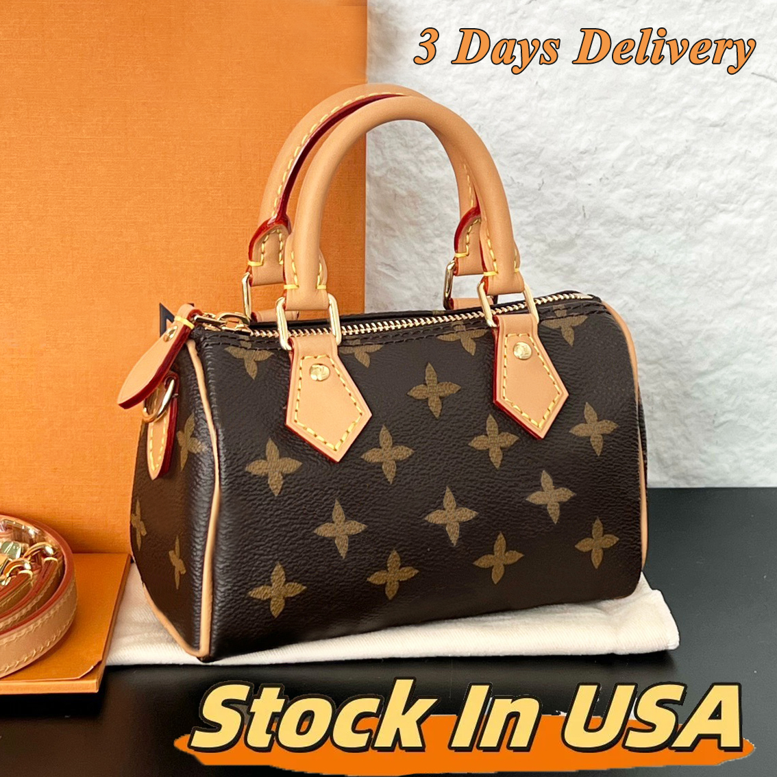 Designer Bag Pillow Bag Cylindrical Short Handle Classic Shoulder Bag Coated Canvas Floral Crossbody Purse Luxury Tote Women Versatile Handbag Daily Outfit
