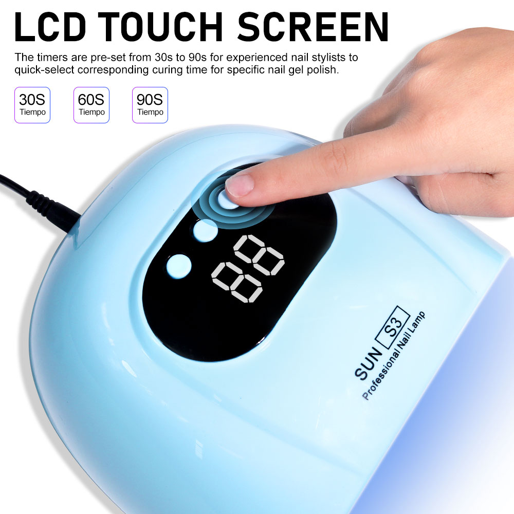 ANRLO automated UV Light Curing Device for Manicure Gels High Power (72 Watts), Equipped With Three-Timer Modes