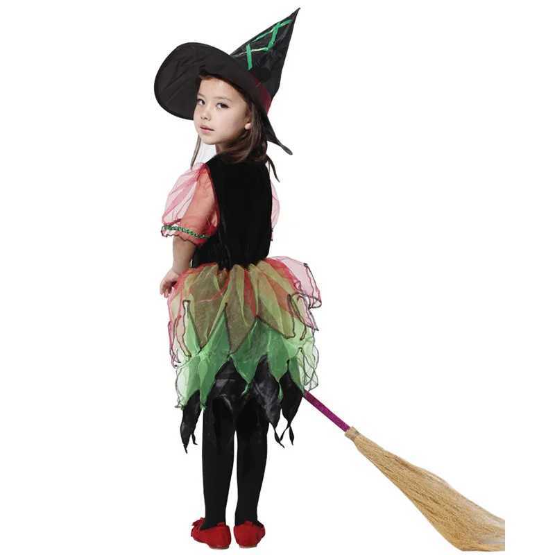 MXL Girls Sorceress Cosplay Kids Children Halloween Witch Costume Carnival Purim Parade Stage Show Role Playing Party Dress L250918