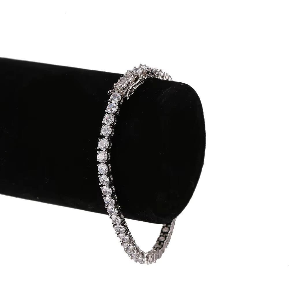 Wholesale Price 20mm Hip Hop Tennis Chain Fine Jewelry Moissanite Diamond Necklaces 925 Silver Iced Out Tennis Chain Bracelets