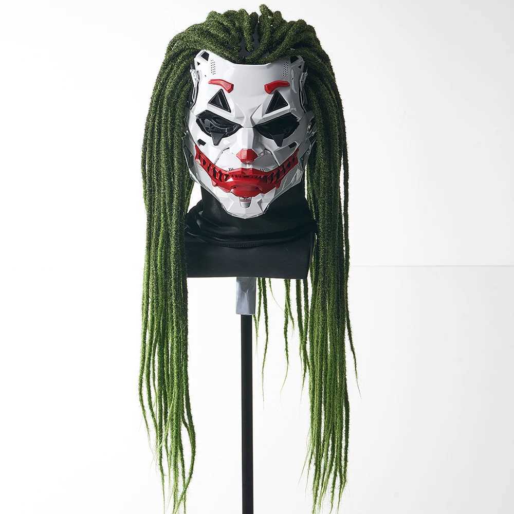 Joker Masks Cyberpunk Masks Clown Braids 2d Cosplay Resin Custom Products Halloween Anime RolePlaying Props And Gifts Toys L250918