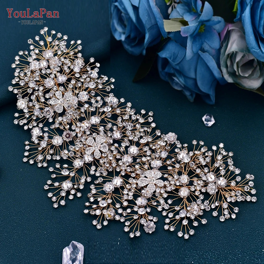 YouLaPan Bridal Crown Wedding Headband Rhinestone Brides Diadem Pageant Wedding Hair Accessories Woman Headpiece for Party HP240 250918