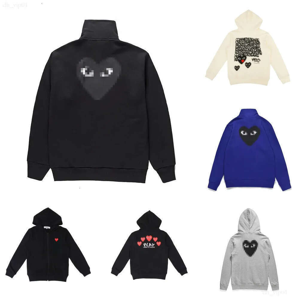 Play Hoodie Designer Come Du Garcon Pullover Unisex Sweatshirt Play Eyes Heart Printed Red Heart Embroidery Red Love Heart Garcone Hoodie Long Sleeve Jackets 27
