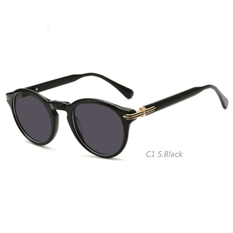 Personalized Heavy Metal Round Frame Sunglasses Trendy Fashion High-end Unisex Sun Protection Glasses