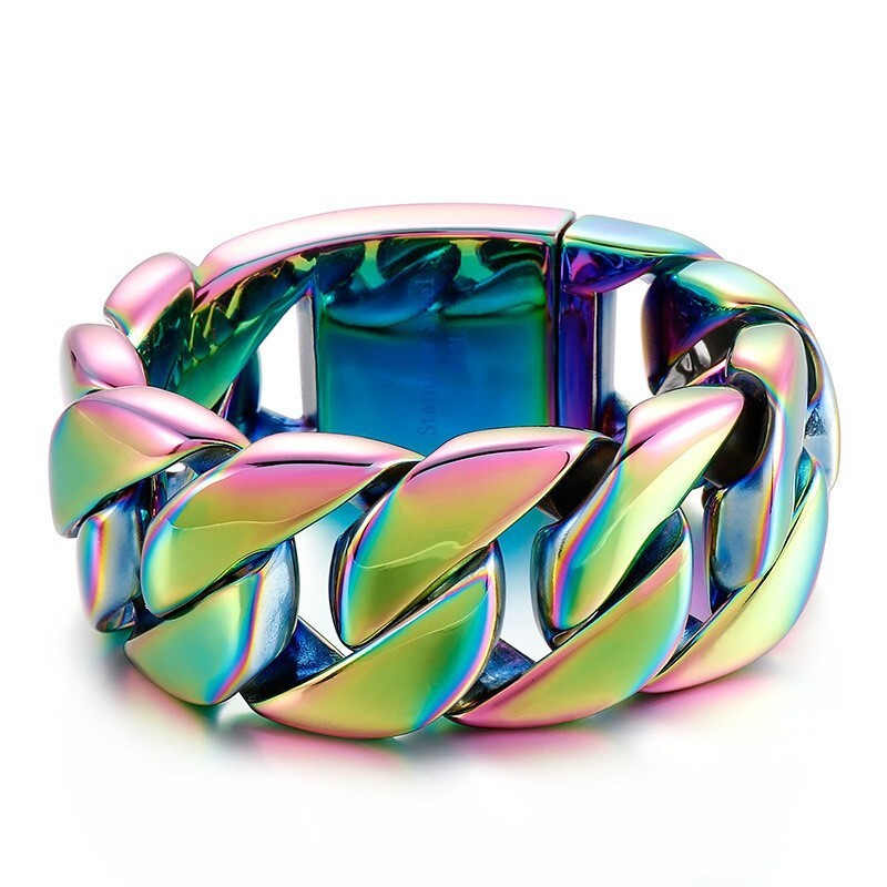 Wholesale Manufacturer Fashion Necklace Jewelry Stainless Steel Heavy Gold Cuban Link Chain Choker Necklace for Women