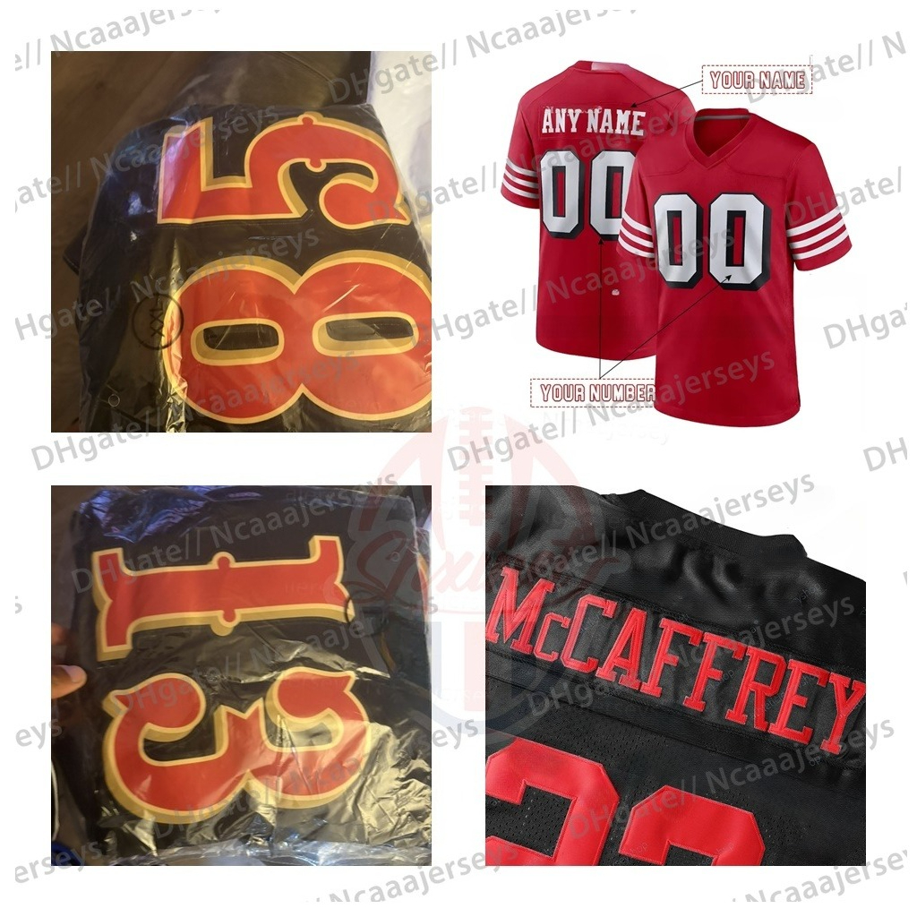 Shxinet Custom Football 2025 Rivalries Jersey Brock Purdy George Kittle Fred Warner Christian McCaffrey Mac Jones Deommodore Lenoir