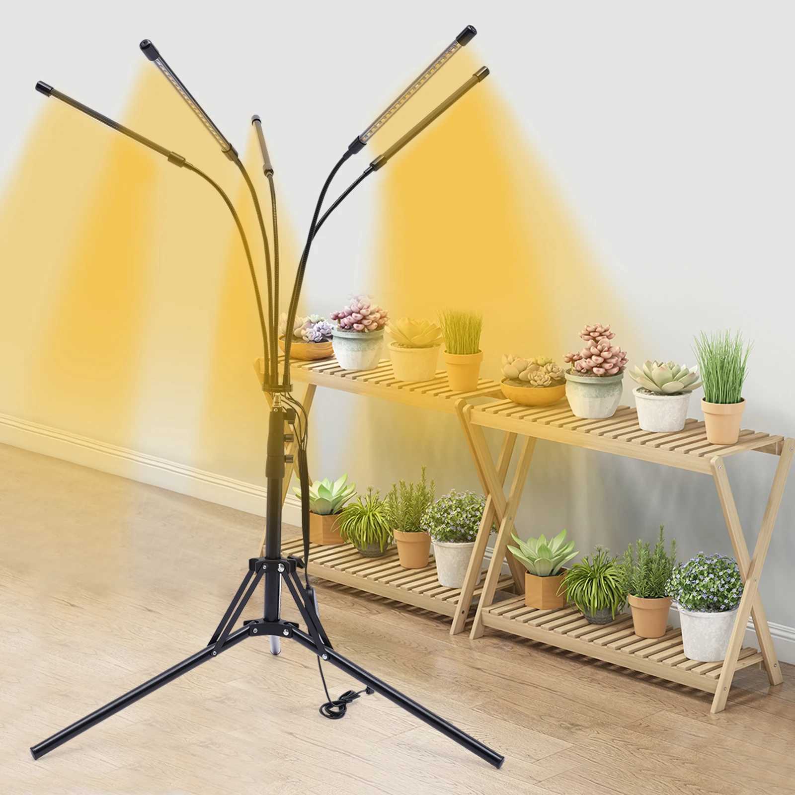 Grow light with adjustable height 15763in 3 lighting modes time controller energyefficient LED ideal for plant growth a C250919