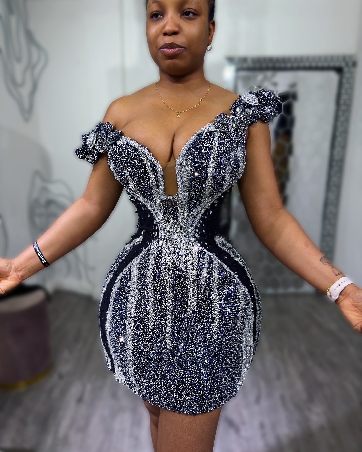 Chic Black Sheath Cocktail Dress One Shoulder Sequined Flowers Short Mini Graduation Homecoming Dresses For Special Occasions Sweetheart Gowns