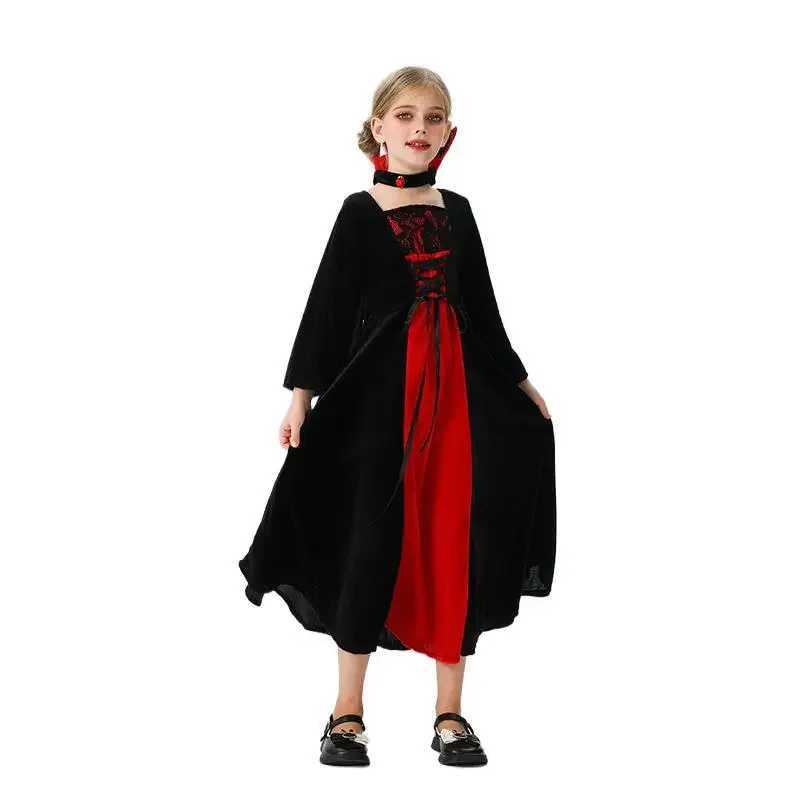 Girls Halloween Bride Vampire Cosplay Costume Medieval Renaissance Gothic Dresses Carnival Theme Party Dress Prom Gowns110150CM L250918