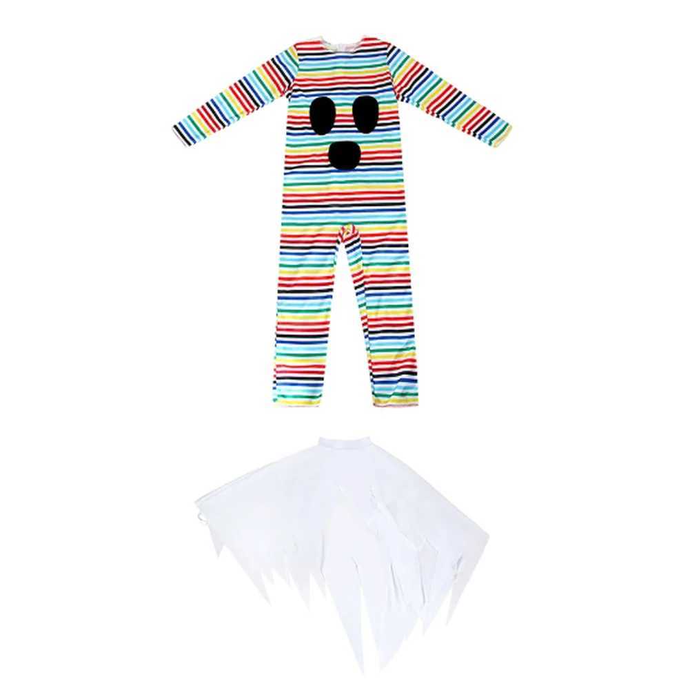Kids Boys Girls Ghost Cosplay Costume Children Child Disguise Roleplay Jumpsuit Cloak Cape Outfits Stage Uniform Halloween Suits L250918
