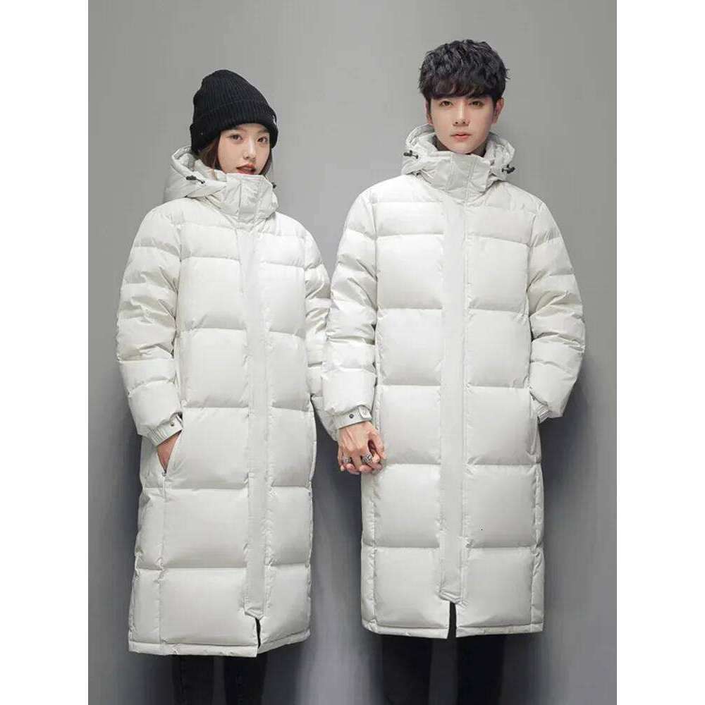 2025 New Mens Long -High-quality White Duck Down Hooded Jacket -30° Couple Thicked Warm Parkas 5XL Men Winter Coats