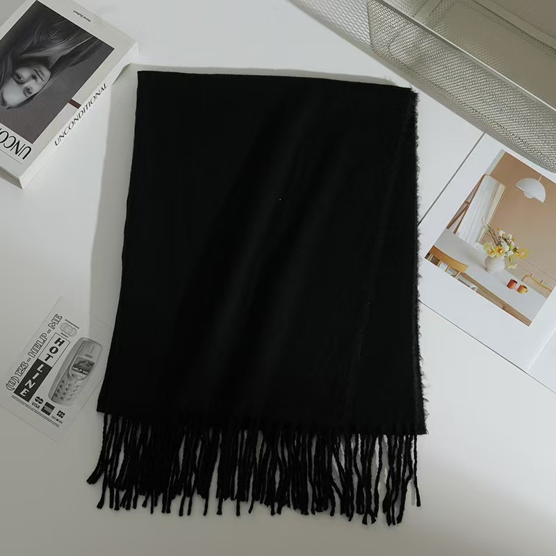 T1784 New Style Solid Color Cashmere Scarf for Women, Stylish and Warm for Fall/Winter