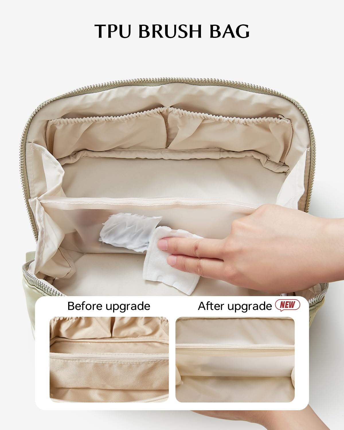 Flat Lay Travel Cosmetic Bag Spacious Waterproof Cute Printed Women Makeup Organizer Toiletry Pouch