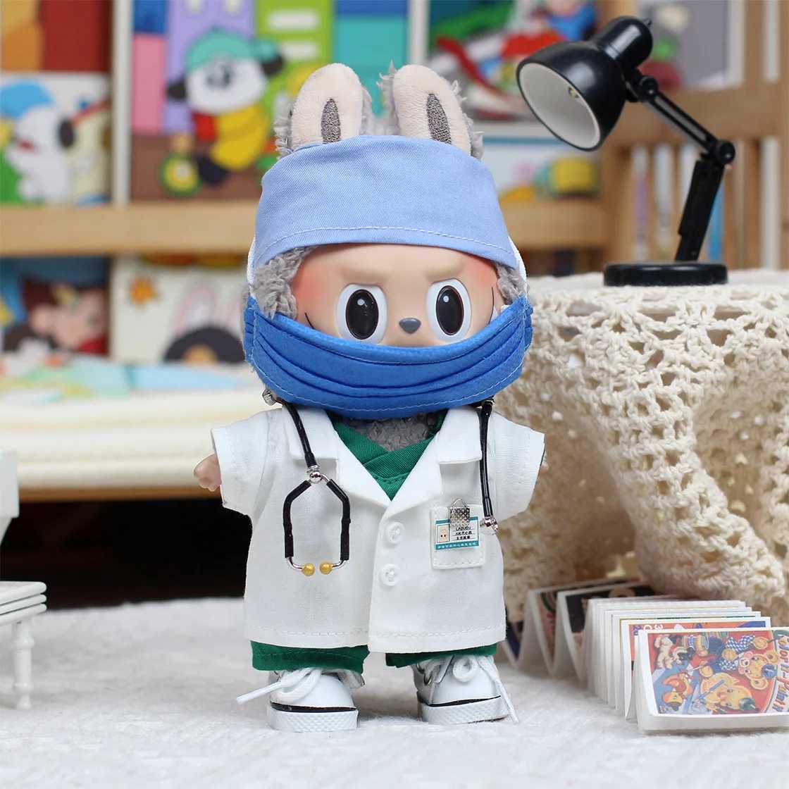 For 17cm Labuabu Clothes Doctor Uniform Set Nurse clothing gift C250919
