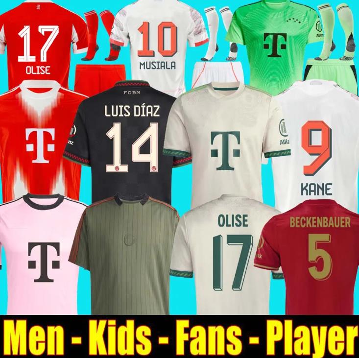 25 26 soccer jersey SANE 2025 football shirt GNABRY camisa de futebol KIMMICH fans player Kit Neuer KANE BayernS OLISE Munich 125-Year Anniversary Beckenbauer