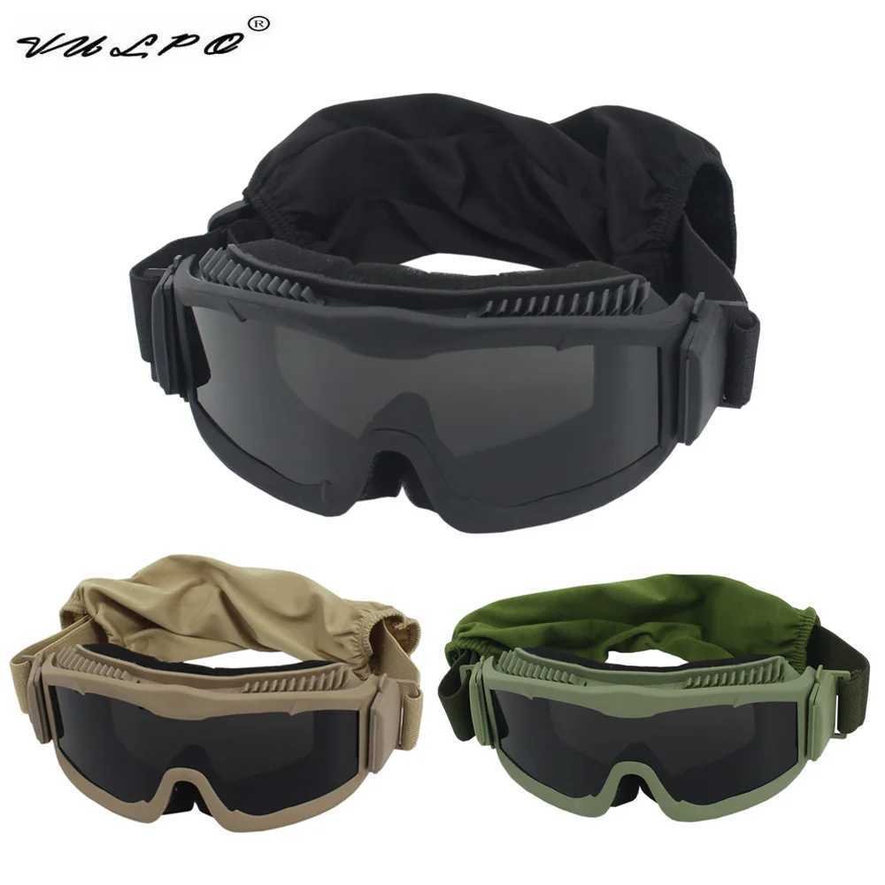 VULPO Tactical Goggles Hunting Shooting Glasses Windproof Anti Fog Airsfoft Paintball Goggles Hiking Mountaineering Glasses J250919