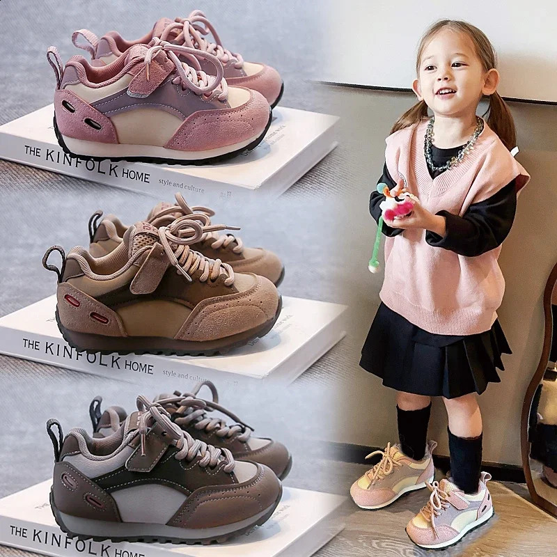 Autumn s Sports Shoes Soft Bottom Nonslip Children Casual Shoes Handsome Trend Boys Girls Running Shoes Toes Capped 250918 S251027