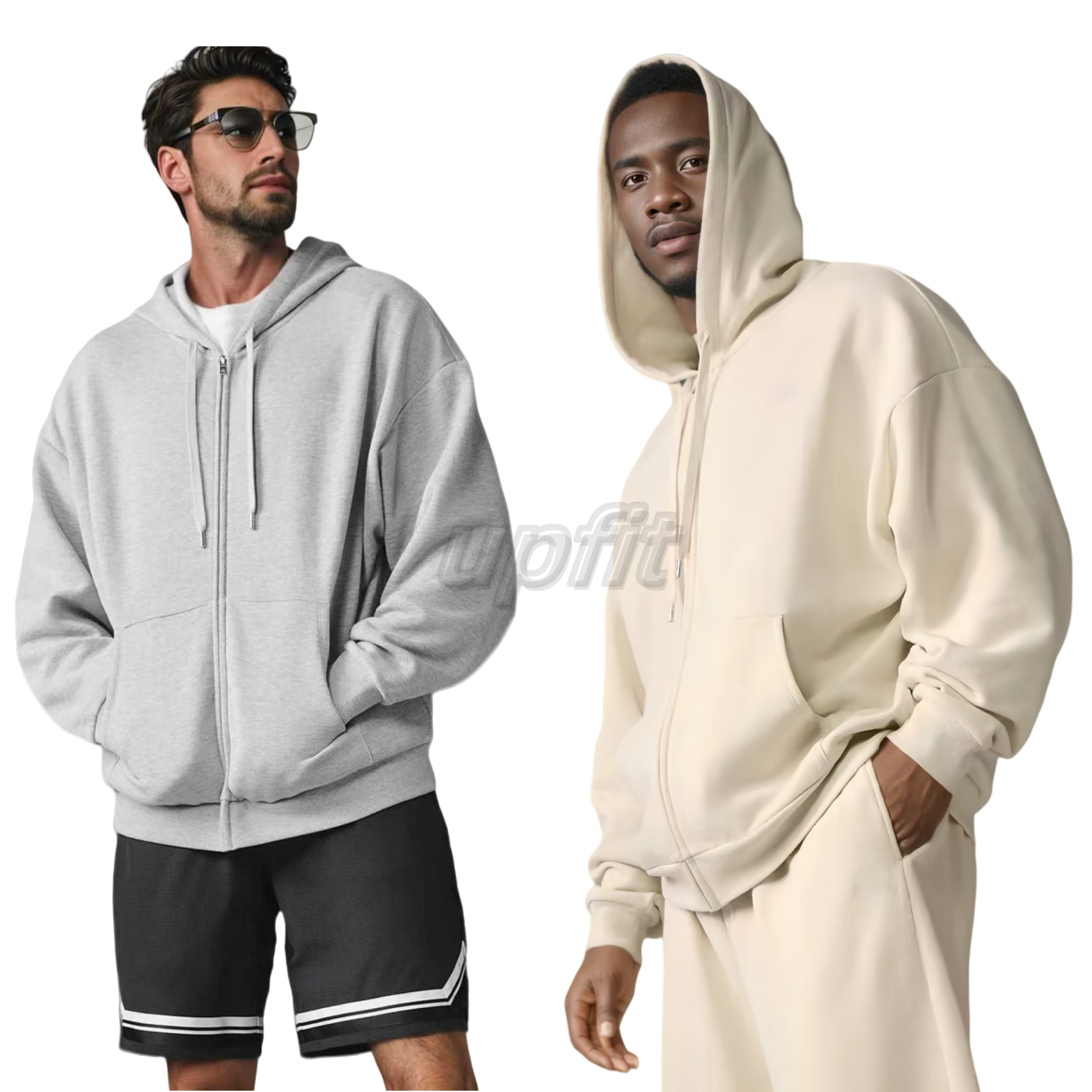 2026 10A Hot Sale Top Solid Men Full Zipper Hoodie Coat Breathable Casual T-shirt Basic Underwear Comfort Athletic Lounge Pants sets aloness Men Hoodie Jacket