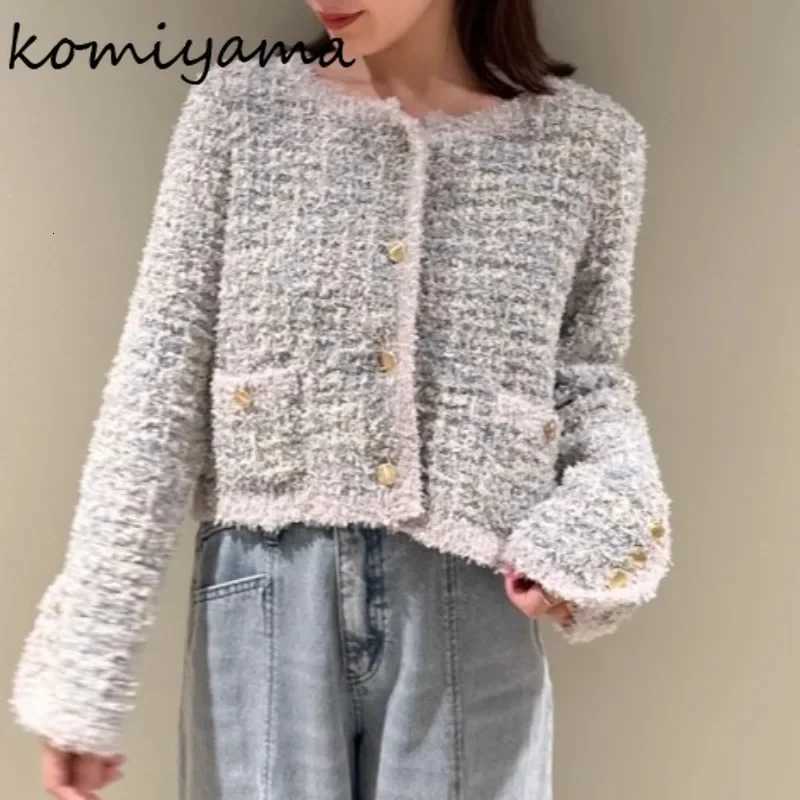 Japan Tweed Women 2025 Outerwears Oneck Long Sleeve Chaquetas Mujer Small Fragrance Jacket Sweet Jackets Autumn New Ropa Z250918