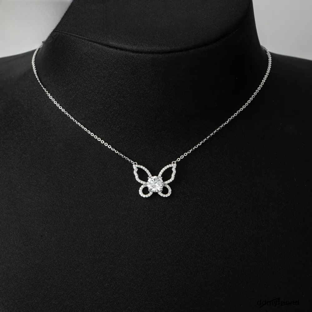 Hot Sales Mama Women's S Sier Charm Butterfly Pattern Necklace Jewelry ddmyfriend