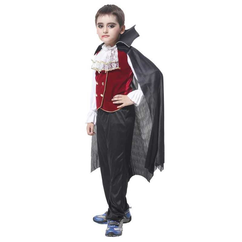 Halloween Vampire Cosplay Costume for Kids Carnival Party Dress Up Outfit Children Role Play Vampiran L250918
