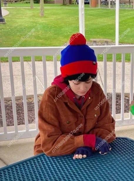 South Park Cap Character Cosplay Hats Headwear Stan Marsh Kyle Broflovski Eric Cartman and Kenny McCormick Designs Warm Hat