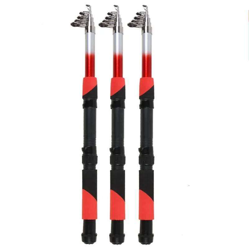 Portable Ultralight Telescopic Rod Glass Fiber Pole Outdoor Travel Sea Spinning Carp Fishing Tackle 1.8M, 2.1