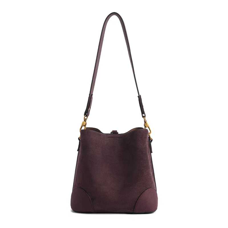 COCIO designer bag New leather bucket bag simple versatile multi compartment handbag niche design hot selling womens bag Luxurious red