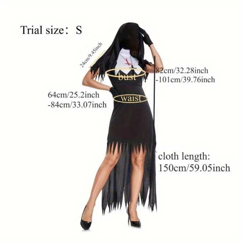 SXXXL Spooky Zombie Nun Costume MustHave Cosplay for Halloween Transform into a Sinister Vampire or Demon in Style L250918
