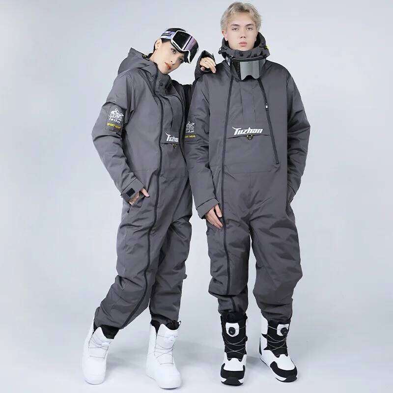 Outdoor Men Women Cycling And Jumpsuit Ski Multifunctional Skiing Snow Suit Waterproof Thickened Warm