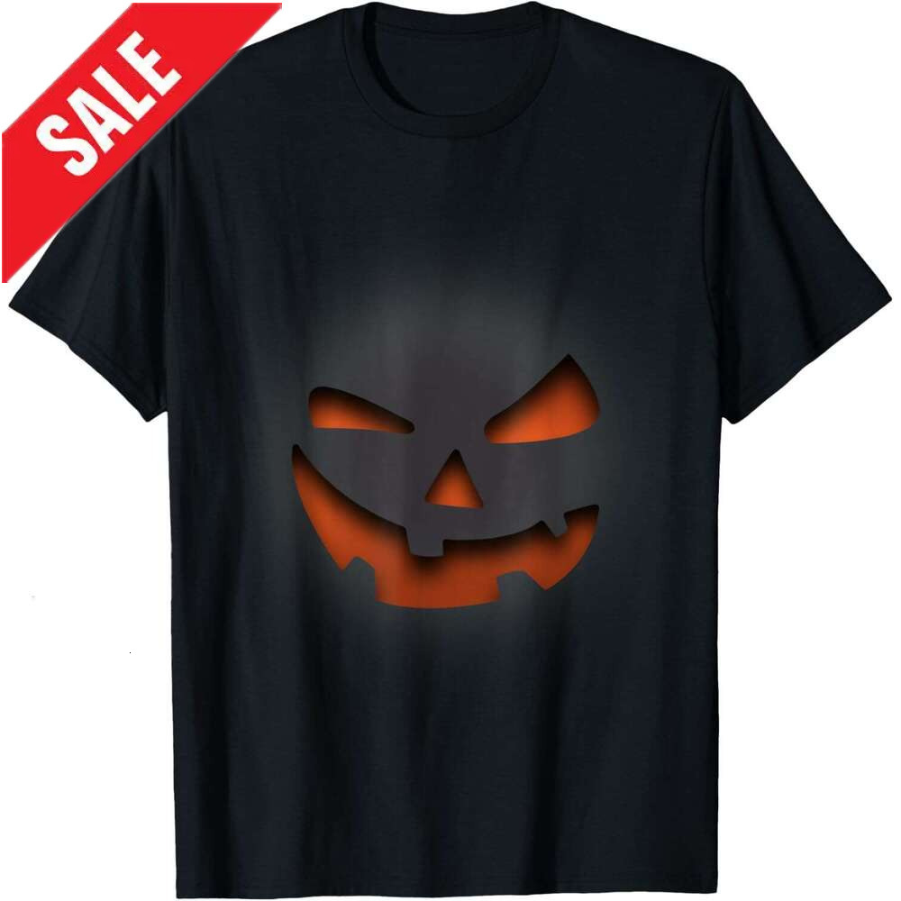 T shirt for Mens Horror Pumpkin Halloween Scary, Funny nightmare Gift T-Shirt Shirts Tshirt Graphic Tee Casual Tops Clothes Short sleeve 2025