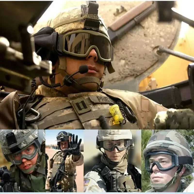 Tactical Goggs Military Shooting Sunglasses Windproof Sand Control Wargame Glasses Army Shooting Airsoft Paintball Glasses Y250919