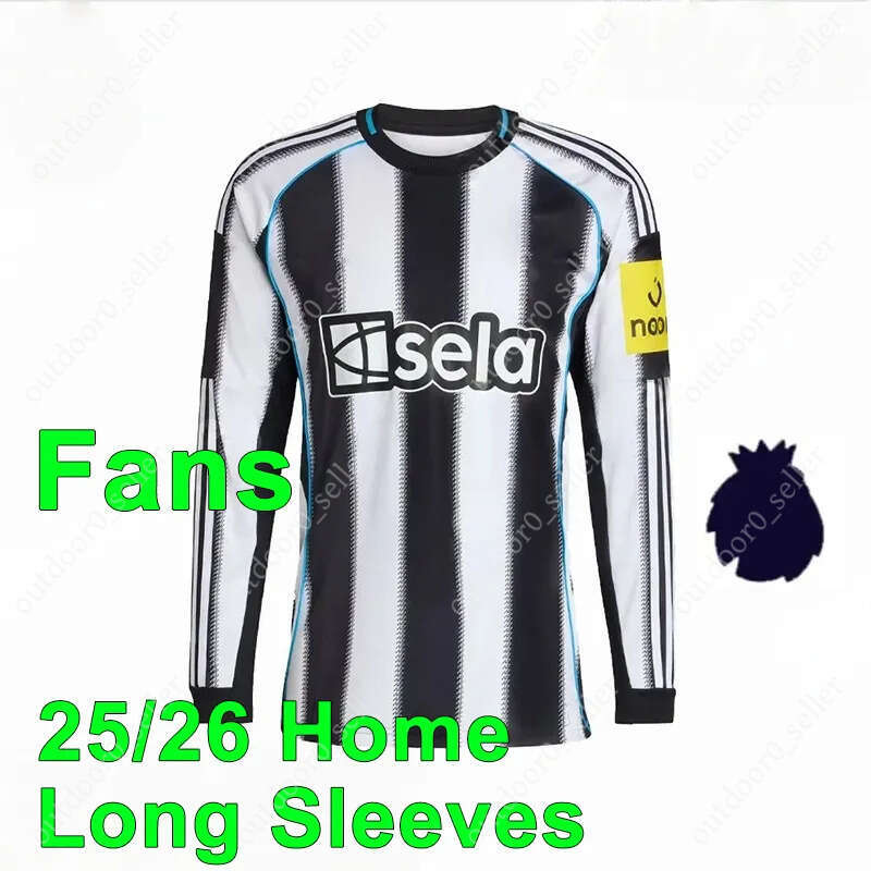 ISAK Newcastled United Soccer Jerseys Bruno G Gordon Botman Joelinton Tonali Livramento Willock Krafth Jersey Football Shirt Kit Kids NUFC 25 26 Long Sleeves 6F