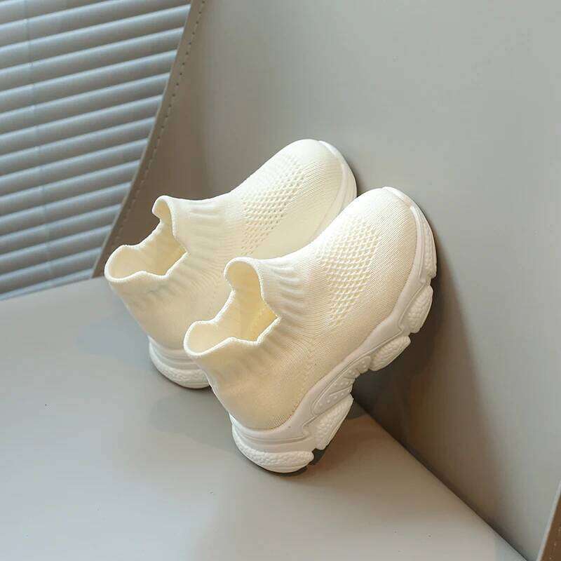 Kids Casual Children Sock Sneakers Stretch Fabric Slip-on Boys Girls Socks Shoes Breathable Autumn 2024 New Fashion 21-30