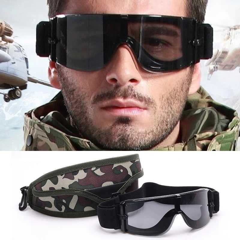 Tactical Goggles Airsoft Paintball CS Game Hunting Windproof Desert 3 Interchangeable Lens Outdoor Shooting Protective Glasses J250919