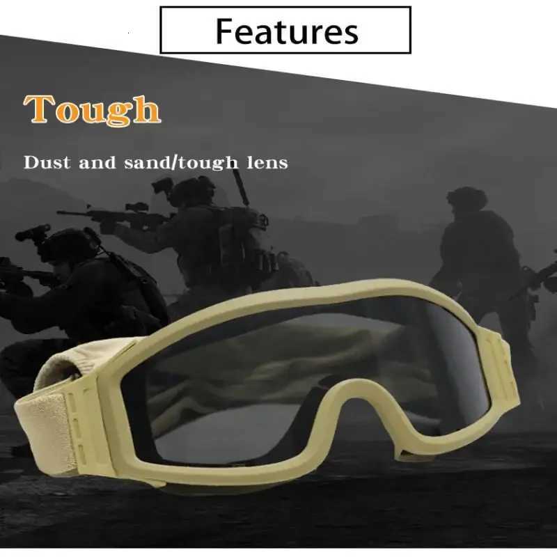 Tactical Goggs Military Shooting Sunglasses Windproof Sand Control Wargame Glasses Army Shooting Airsoft Paintball Glasses Y250919