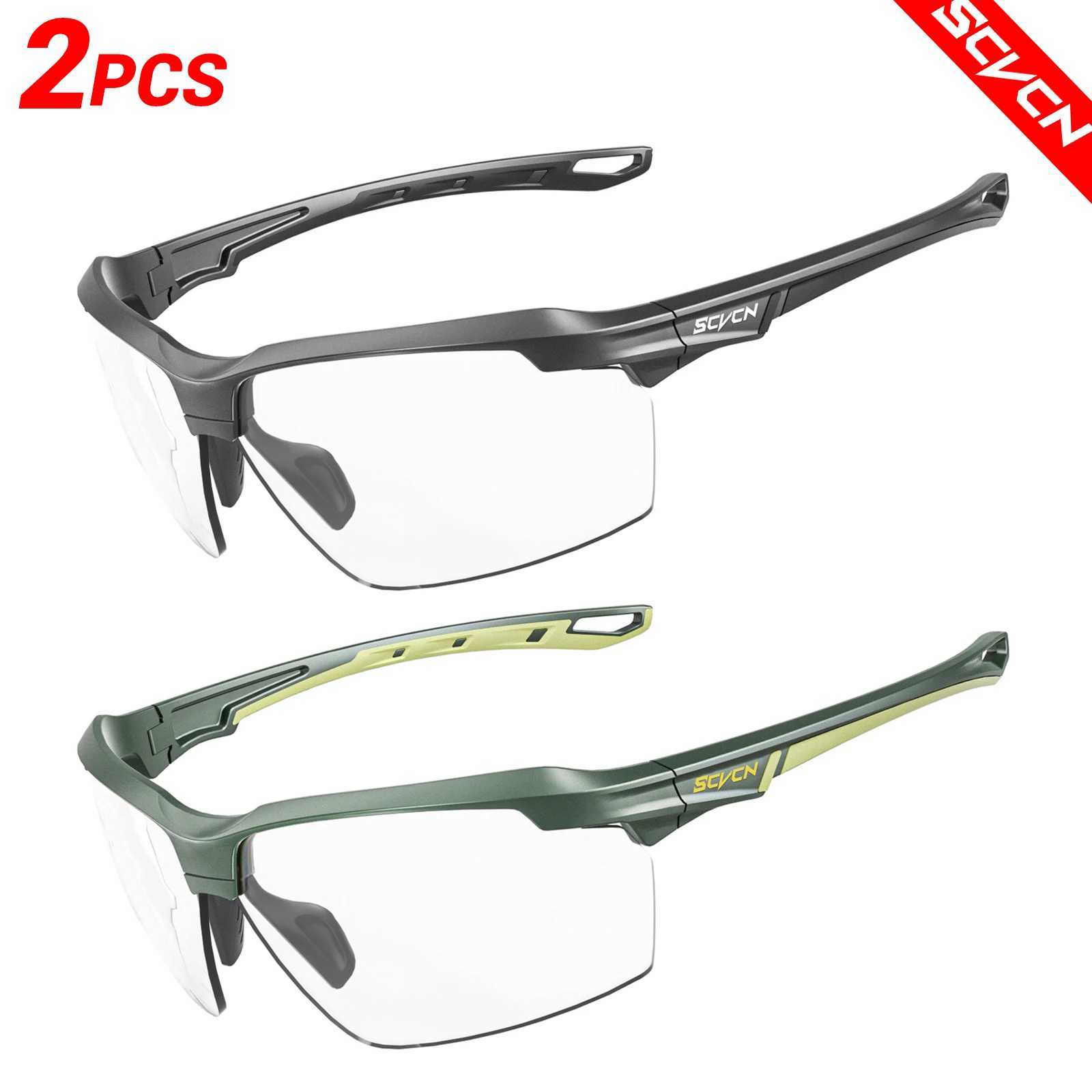 SCVCN Photochromic 2pack Cycling Glasses Explosion Proof Hunting Outdoor Bicycle Sports Running Sunglasses Tactical Goggles J250919