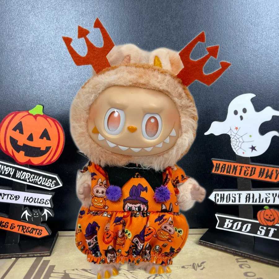 Doll Clothes For Labubu V1 V2 V3 Plush Doll Pumpkin Magic Witch Halloween Serise Changing Accessories Fans Gift C250919