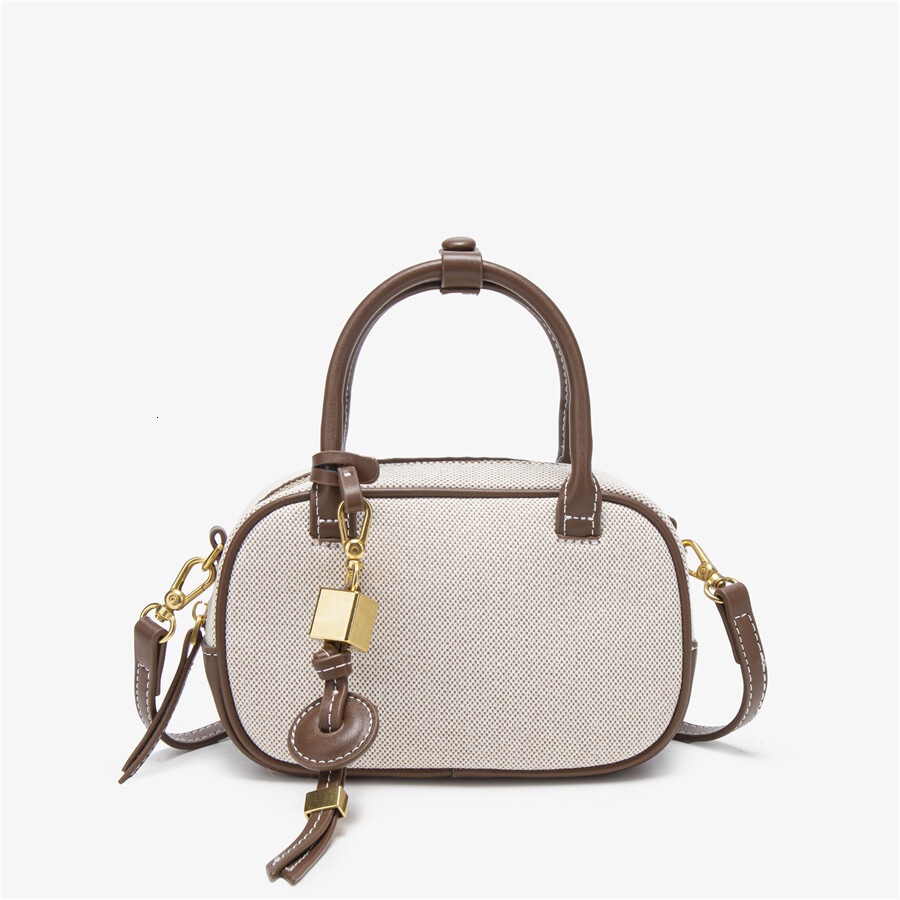 New Women s Shoulder Bag design Niche Color Blocked Handheld Fashionable Canvas Small Square Bag Autumn New Designer Bag Women s Crossbody Bag