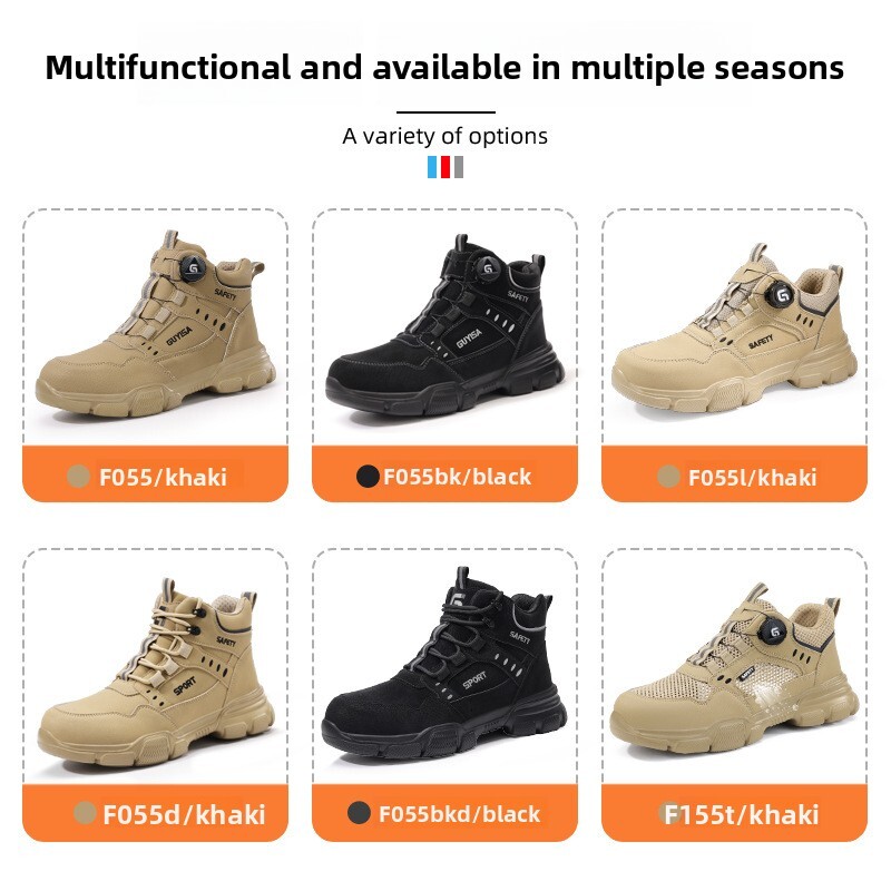 Ddmysheep casual shoes breathable unisex shoes anti-stab anti-shatter lightweight safe shoes with steel toe caps intelligent fasteners all-season work
