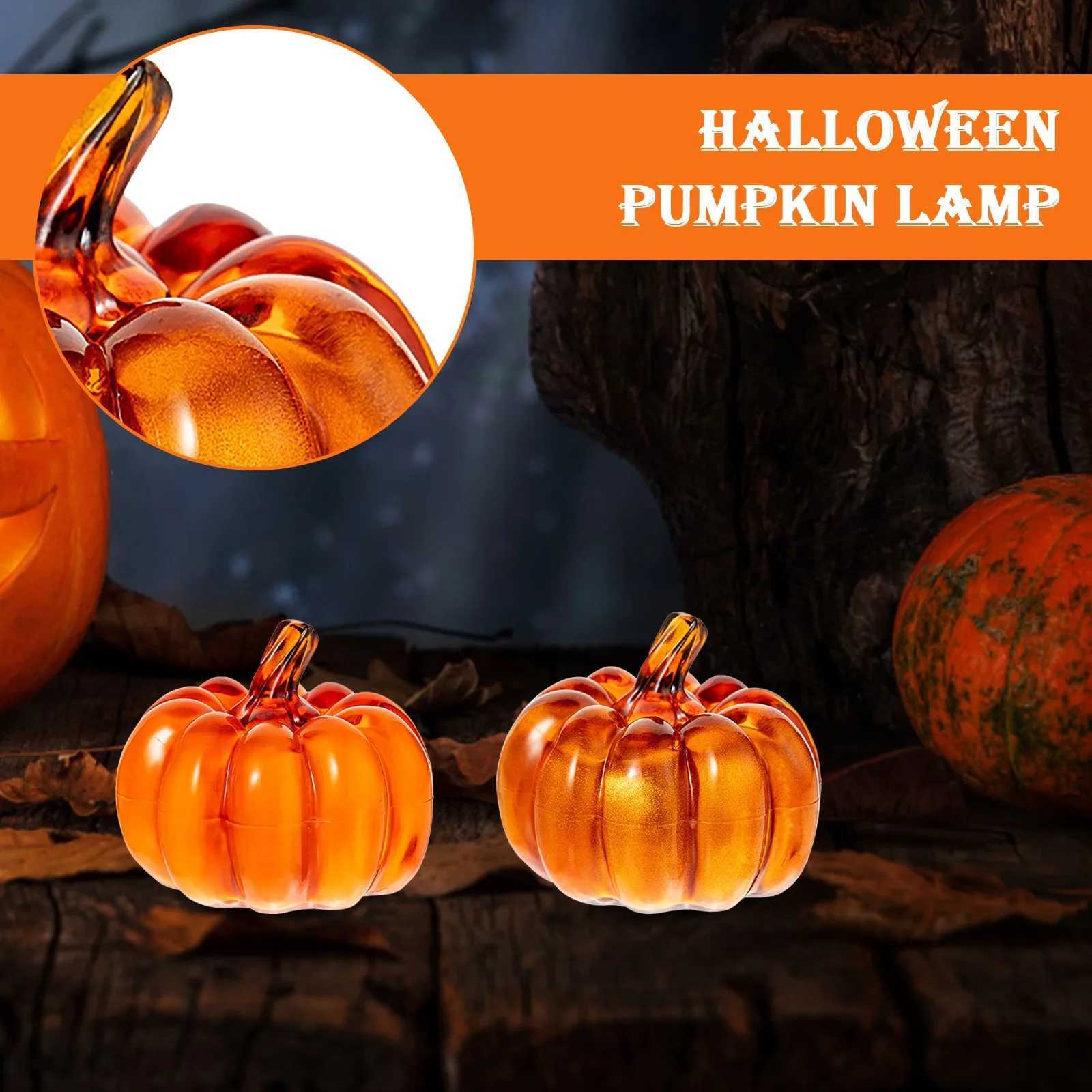 1PC Halloween Pumpkin Light Ornament Home Desktop Decoration Accessories Festival Decorative Lamp Holiday Gift C250919