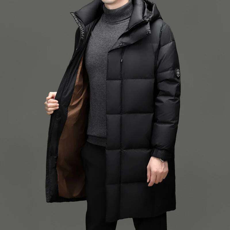 2024 winter Men's Jacket 90% white Duck Casual Down coat Men Thick Hooded Parka male Thicke Warm Coat Big Size 4XL