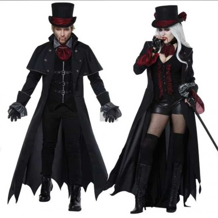 Halloween Adult Costume Vampire Outfit Cosplay Performance Costume Masquerade Male And Female Demon Performance Costume L250918