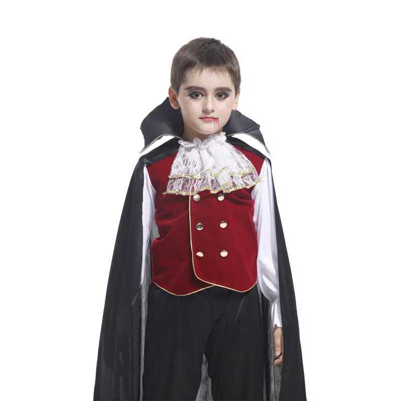 Child Noble Count Dracula Costume Gothic Victorian Vampire Costumes for Boys Halloween Purim Party Carnival Cosplay Umorden L250918
