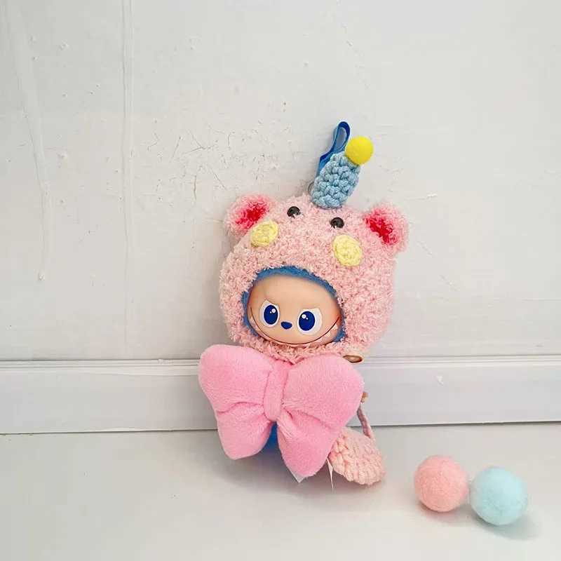 10cm Mini Labubu 40 Doll Clothes 4thGen Labubu Handmade Pig Hat Crossbody Bag Set Christmas Sets for Mini Labubu C250919