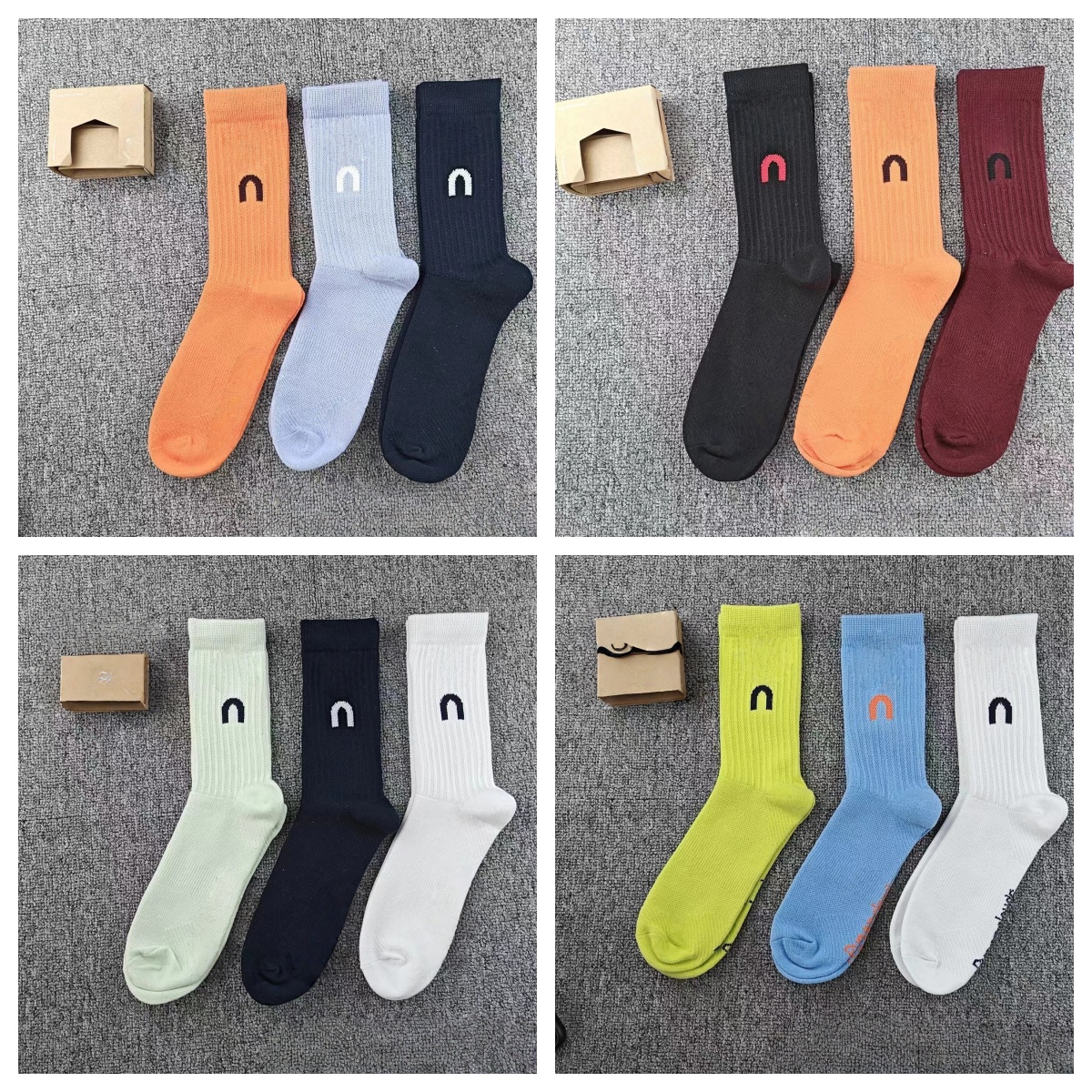 Designer Mens Luxury Letter Printed Socks Fashion Mutil-color Stylish Comfortable Socks Classic Y2K Printed Middle Casual Sports Sock 3 Pairs